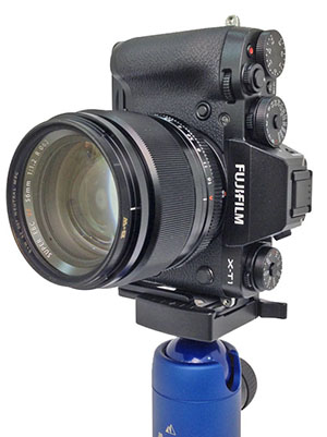 markins 自由雲台に X-T1を縦位置で装着